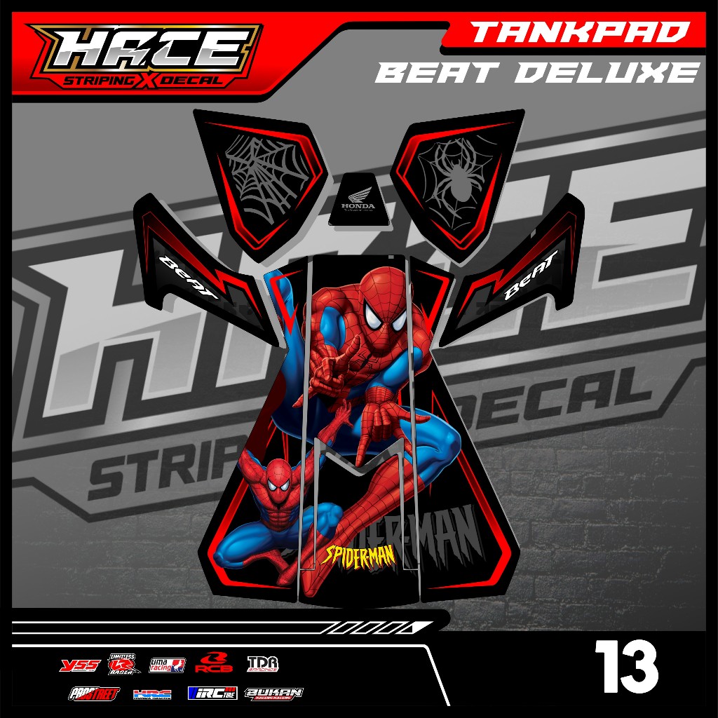 13 STICKER TANKPAD DASBOR BEAT DELUXE - STIKER TANKPAD DASBOR BEAT DELUXE