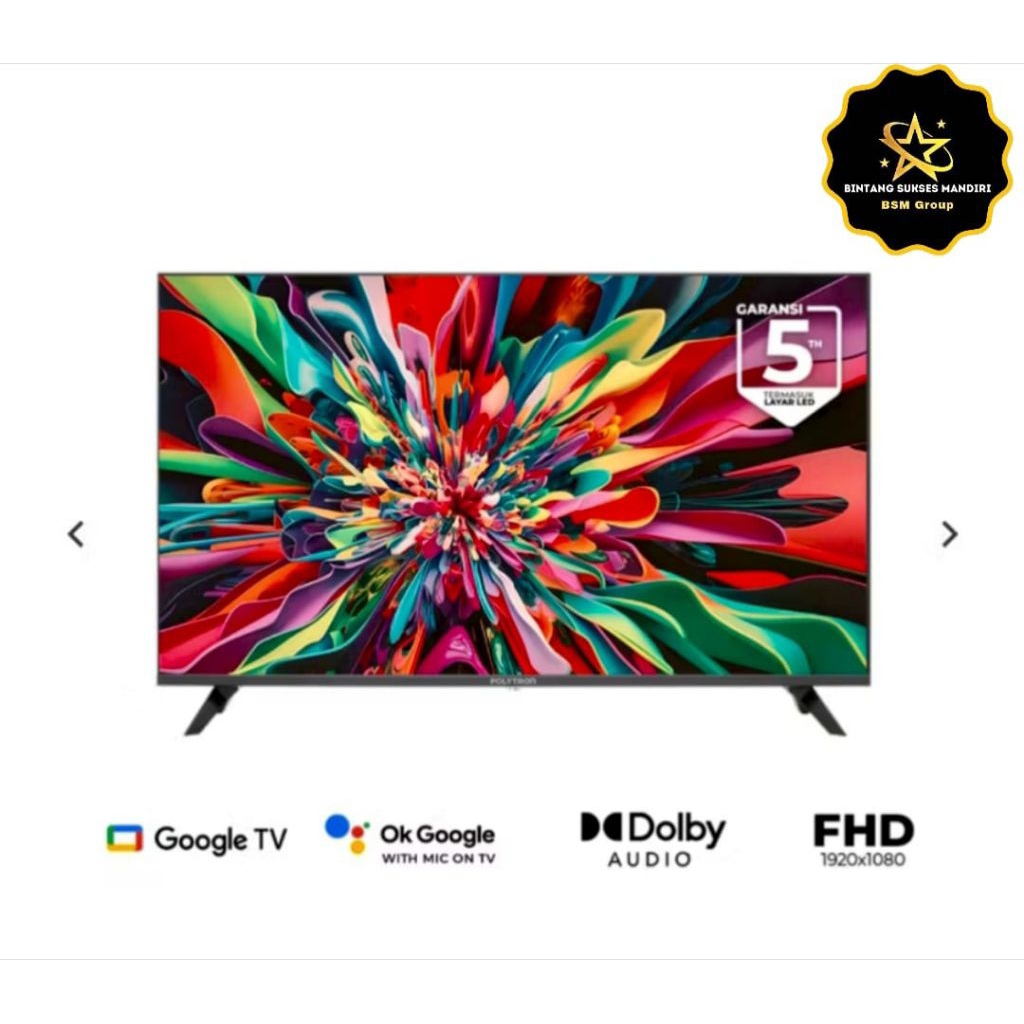 Polytron TV 40 Inch PLD-40RG9059 - Smart Cinemax  Google TV