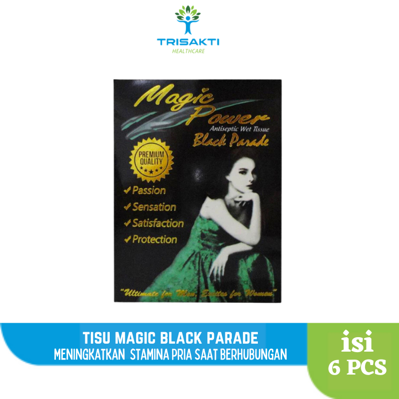 Tisu Magic Black Parade Isi 6 Sachet - Tissue Mejik Merah Original - Tissu Megic Tahan Lama