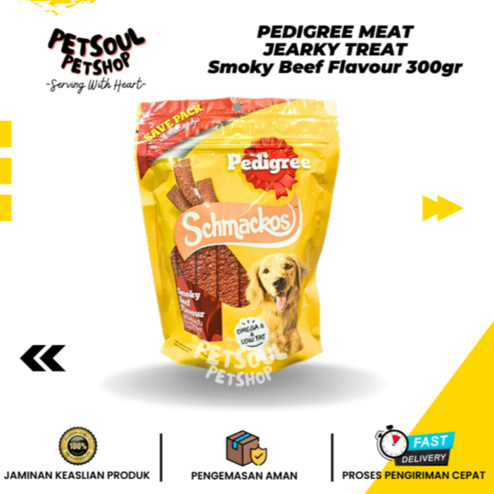Pedigree Meat Jerky 300gr / Meat Jerky Pedigree 300gr / Snack Anjing