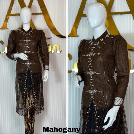 Setelan Kebaya Wanita Kebaya Tunik Payet Elegan Setelan Kebaya Lamaran Rok Batik Couple