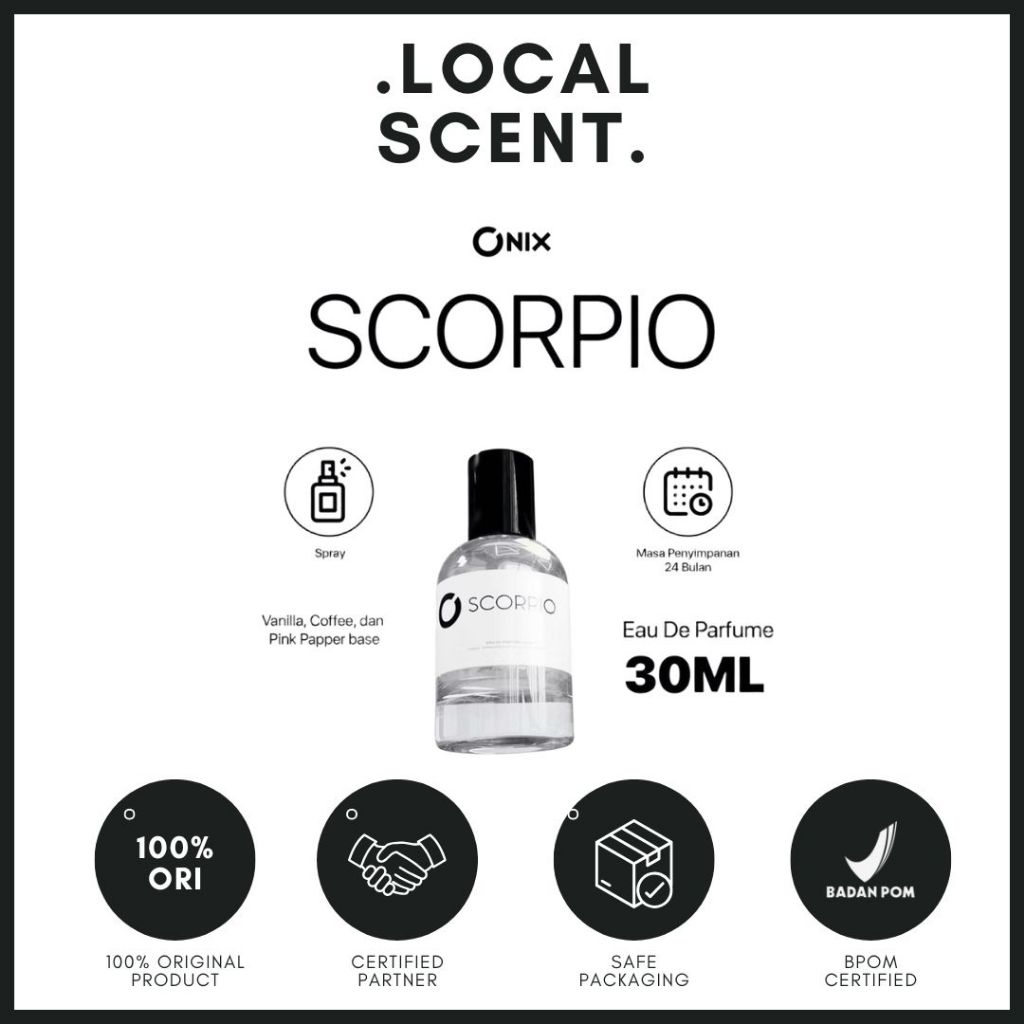 ONIX. - Scorpio Parfum EDP (Eau de Perfume) 30ML [OFFICIAL RESELLER Onix Fragrance]