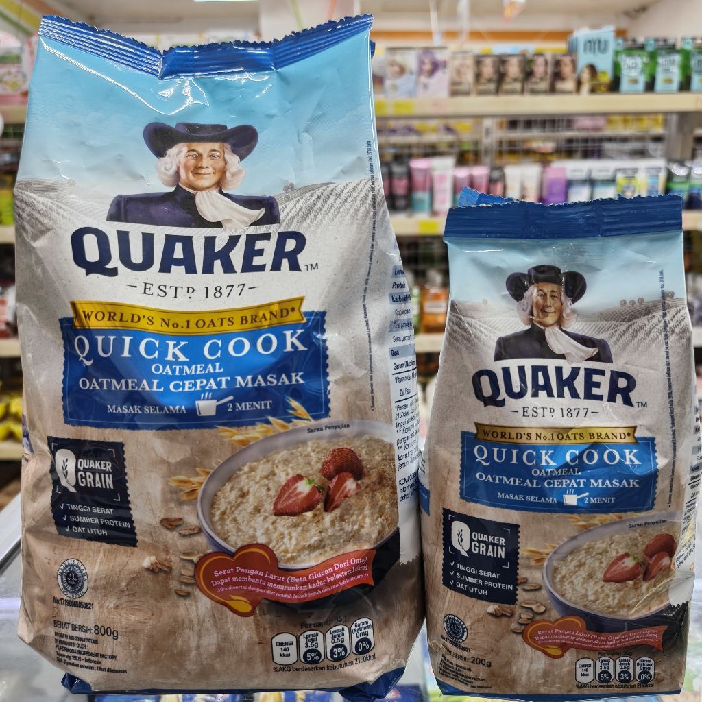 Quaker Oatmeal Quick Cook Oatmeal Cepat Masak