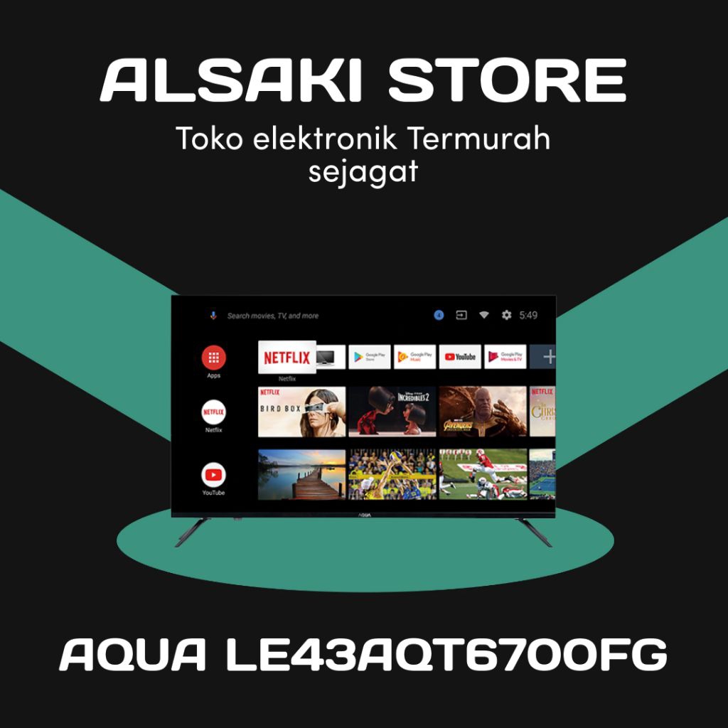 AQUA 43AQT6700FG/LE43AQT6700FG FHD Android Tv 43 Inch