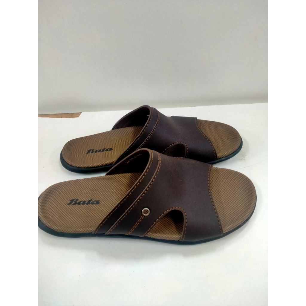sendal slide pria bata dewasa coklat