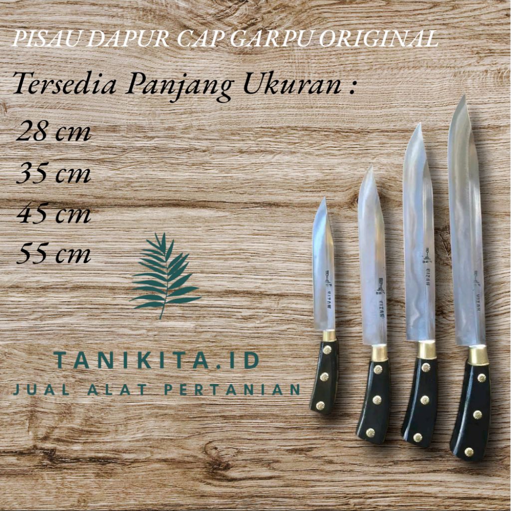 Pisau Cap Garpu Original Pisau Dapur Pisau Sembelih Tajam & Siap Pakai