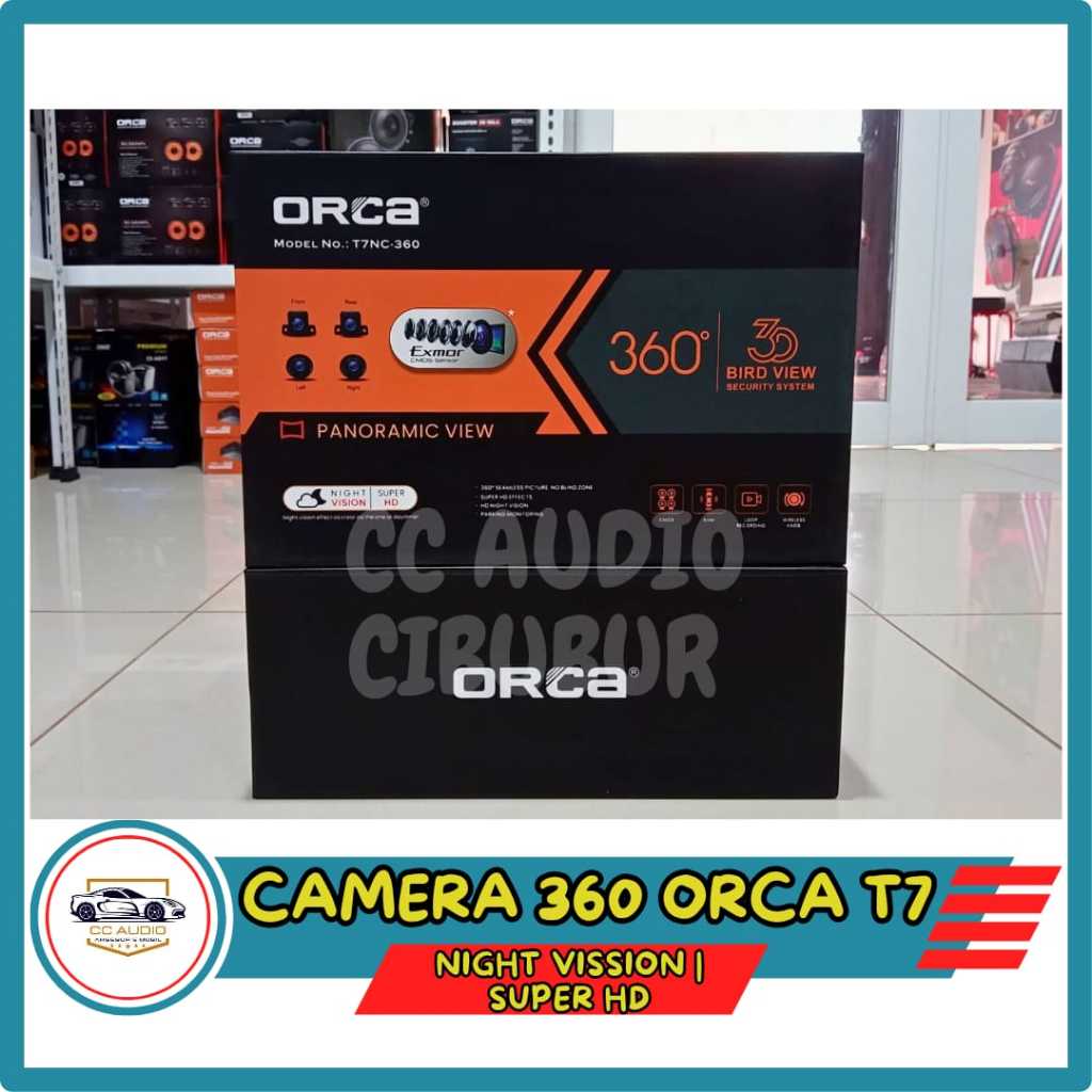 Kamera Mobil 360° Derajat 3D PRO DVR/CCTV 1080P Panoramic Ultra Wide Orca