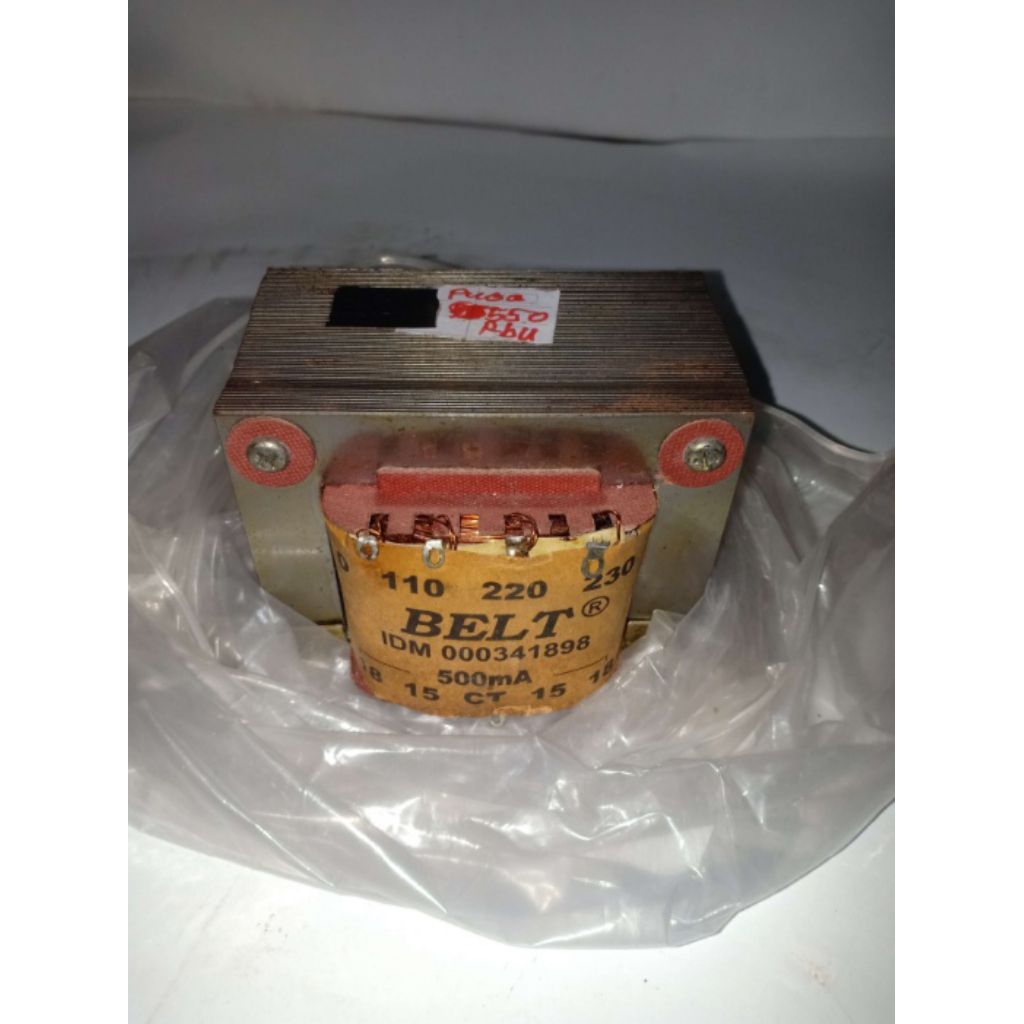 TARAFO/TRAFO BELT 5A (BESAR) 45VOLT CT,KONDISI BARU