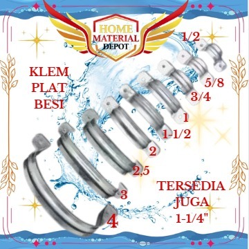 Klem Omega Pipa PVC Galvanis Tebal 0.7mm Awet | Klem Pipa Plat Besi Seng | Tebal & Awet.