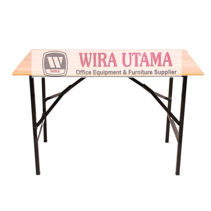 Meja Lipat Kayu Solid / Meja Lipat Makan / Meja Lipat Serbaguna / Meja IBM / Folding Table / MEDAN S