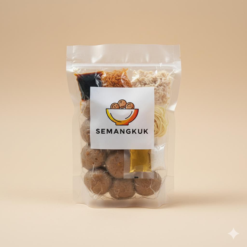 Bakso Siap Saji Semangkuk - Frozen Food Bakso Komplit Praktis