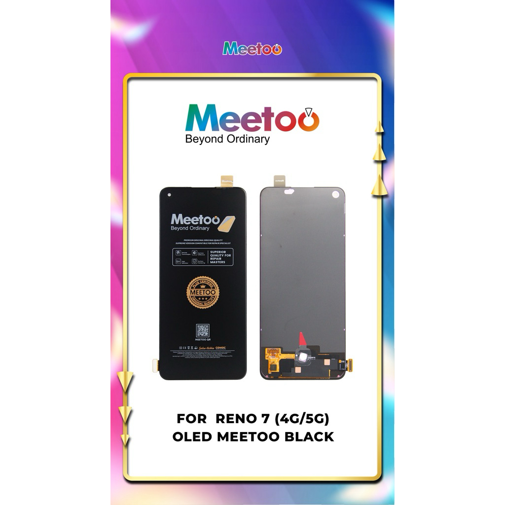 LCD OPPO RENO 7 (4G/5G) OLED MEETOO BLACK+TS /A78 4G/RENO 8T/RENO 8 (4G/5G)/RENO 7 SE/REALME 9/REALM
