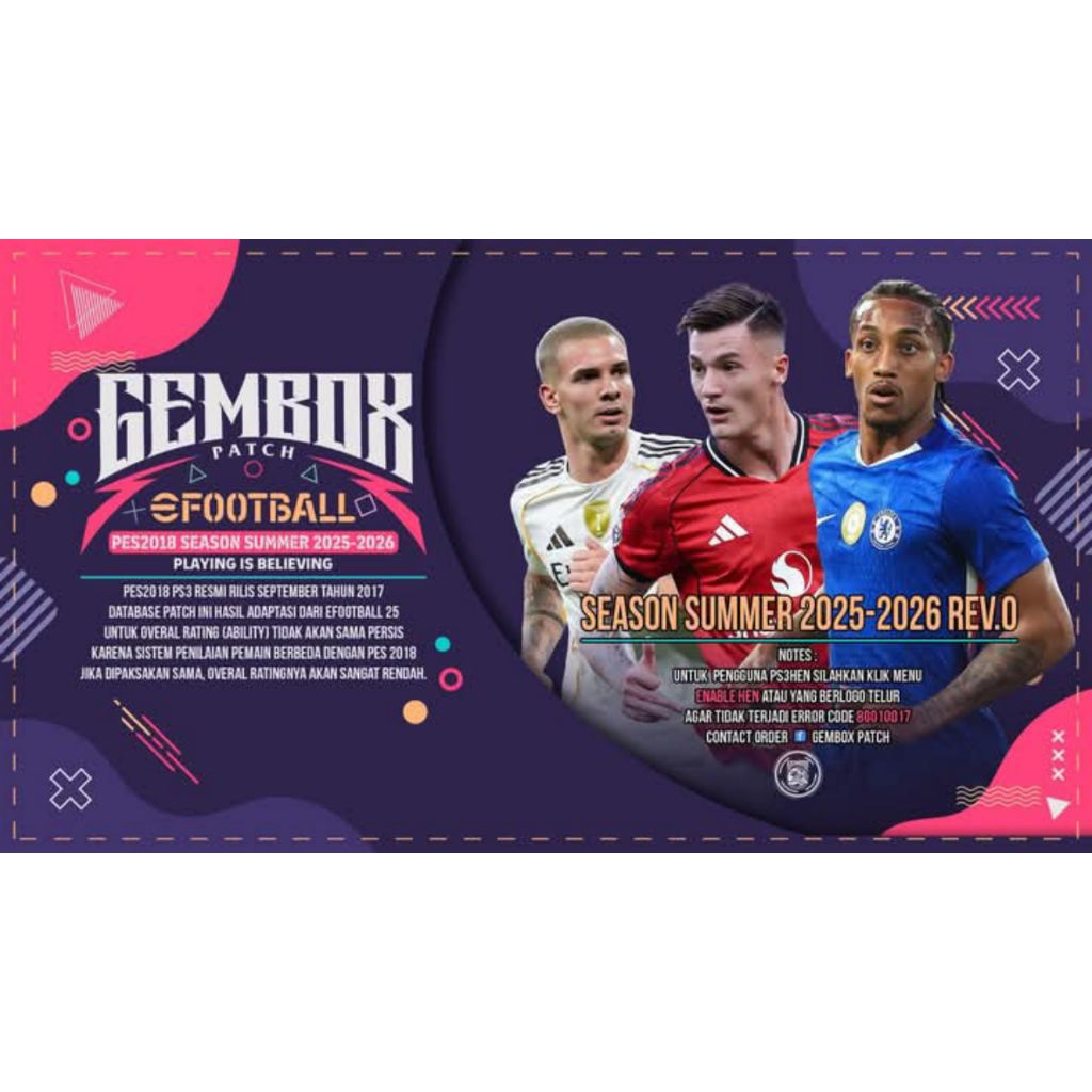 GEMBOX PATCH PS3 SEASION 2025/2026 GAME PS3