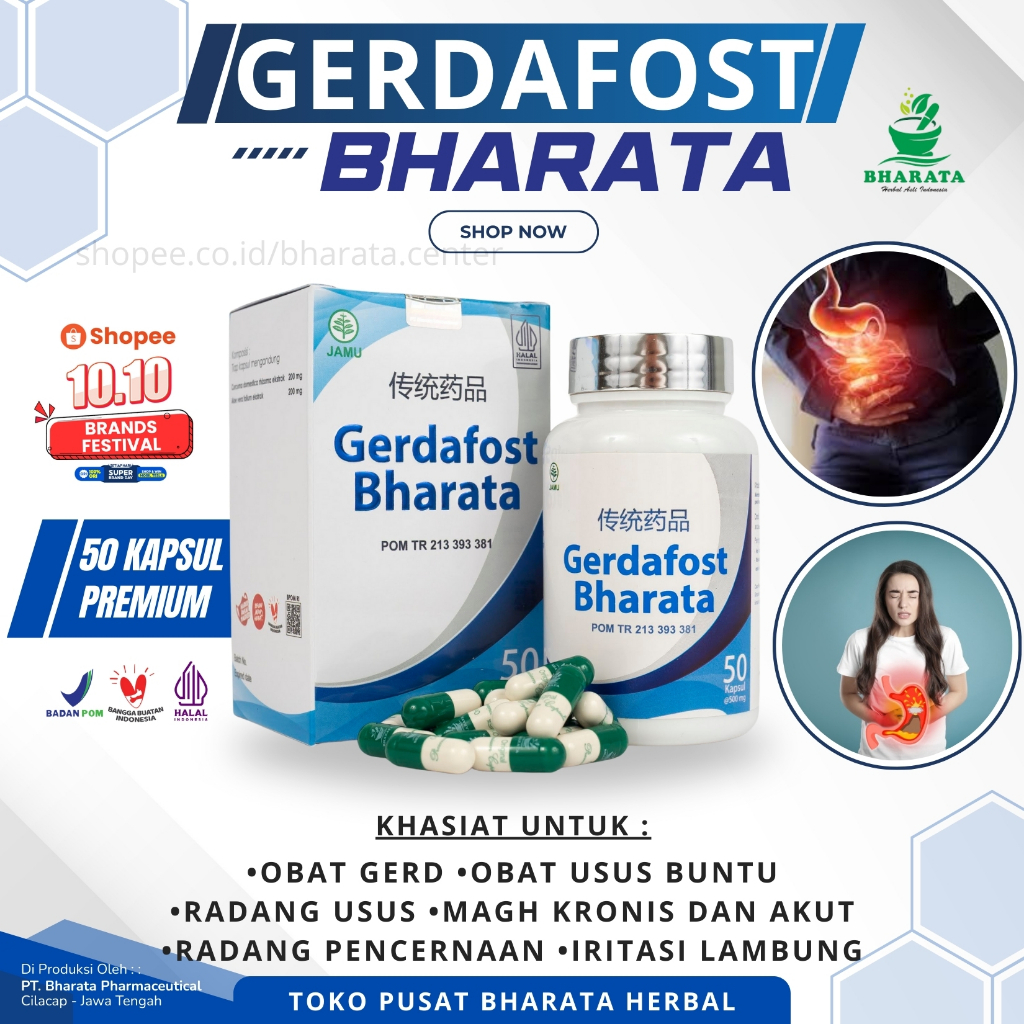 Obat GERD Magh Kronis Usus Buntu Radang Usus Obat Lambung Iritasi Lambung - Gerdafost Bharata