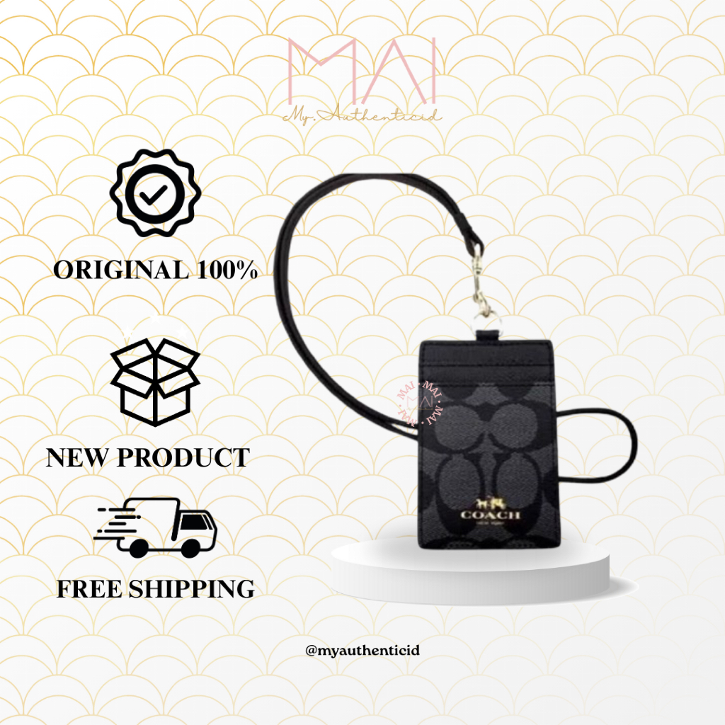 COC F65573 Lanyard/Coach ID Card Holder - Black