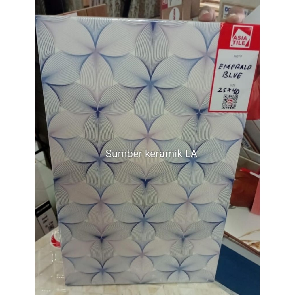 Asia Tile Emeral Blue 25x40 Keramik Dinding