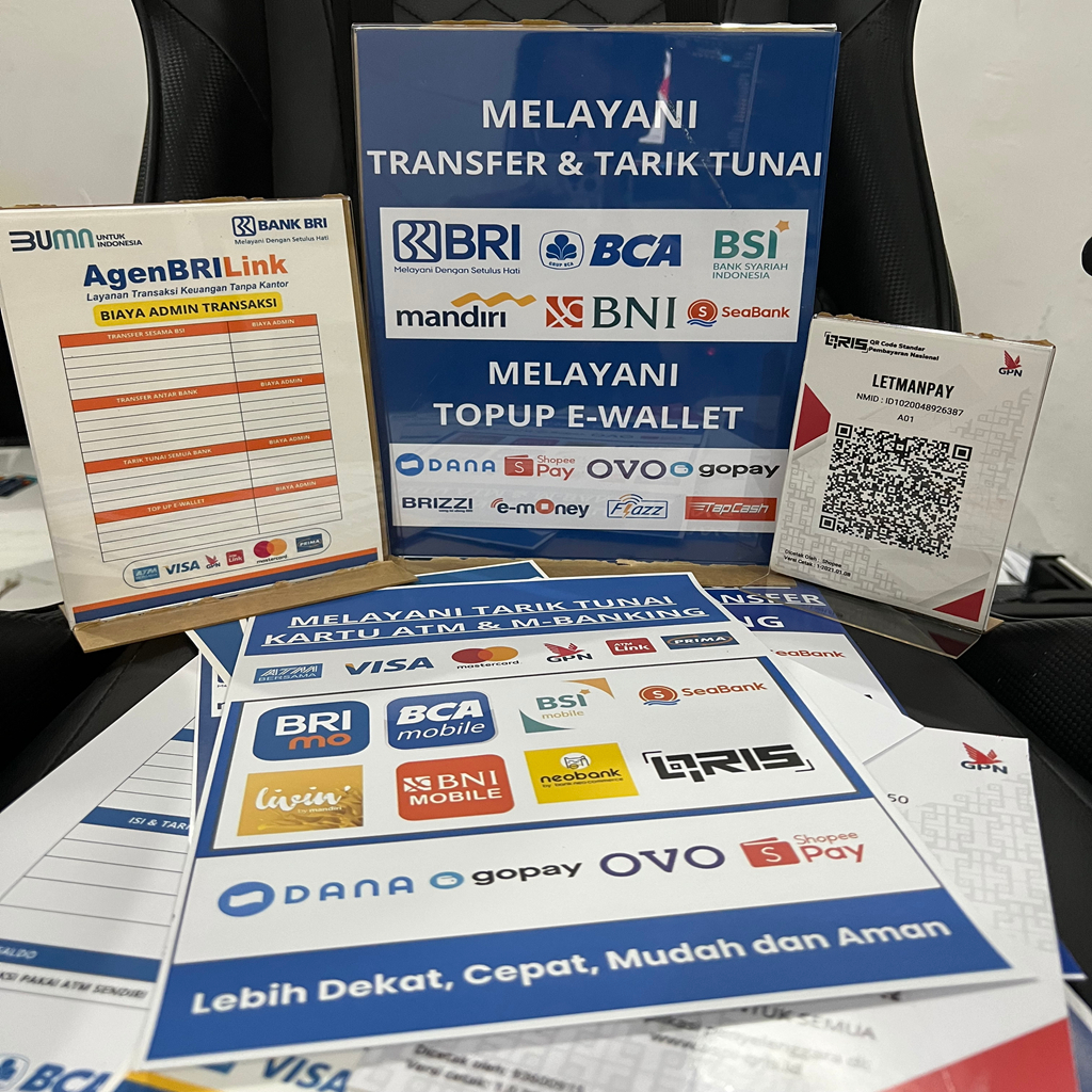 Stand Akrilik A4 A5 A6 Portrait Dua Sisi – Stand Poster Promosi, QRIS, Daftar Menu, Biaya Admin, Usa