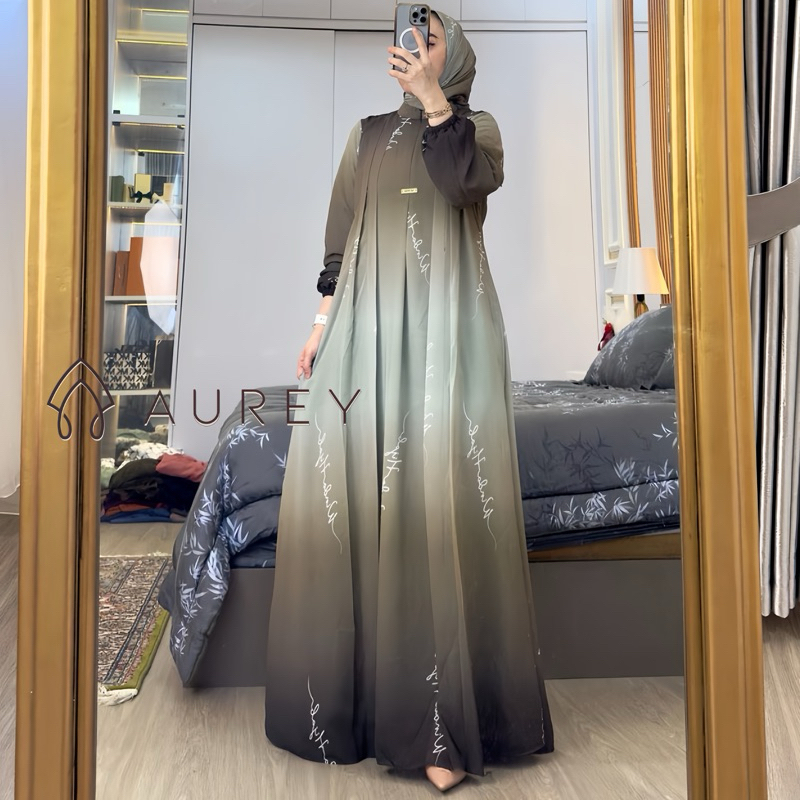 discount aurey set hijab segiempat givani dress premium busui friendly setelan hijab gamis wanita