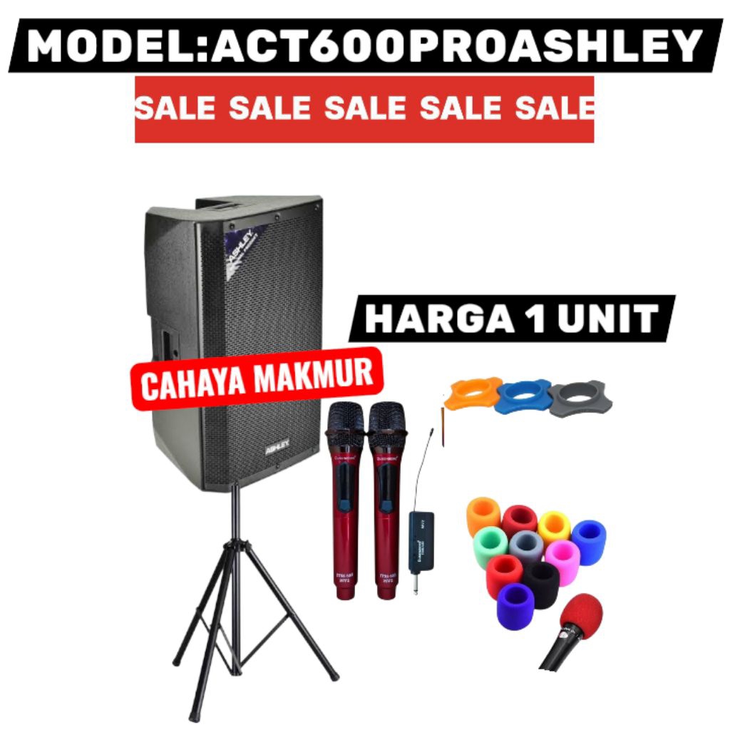 Speaker Ashley 15inch Act600Pro original Bagus