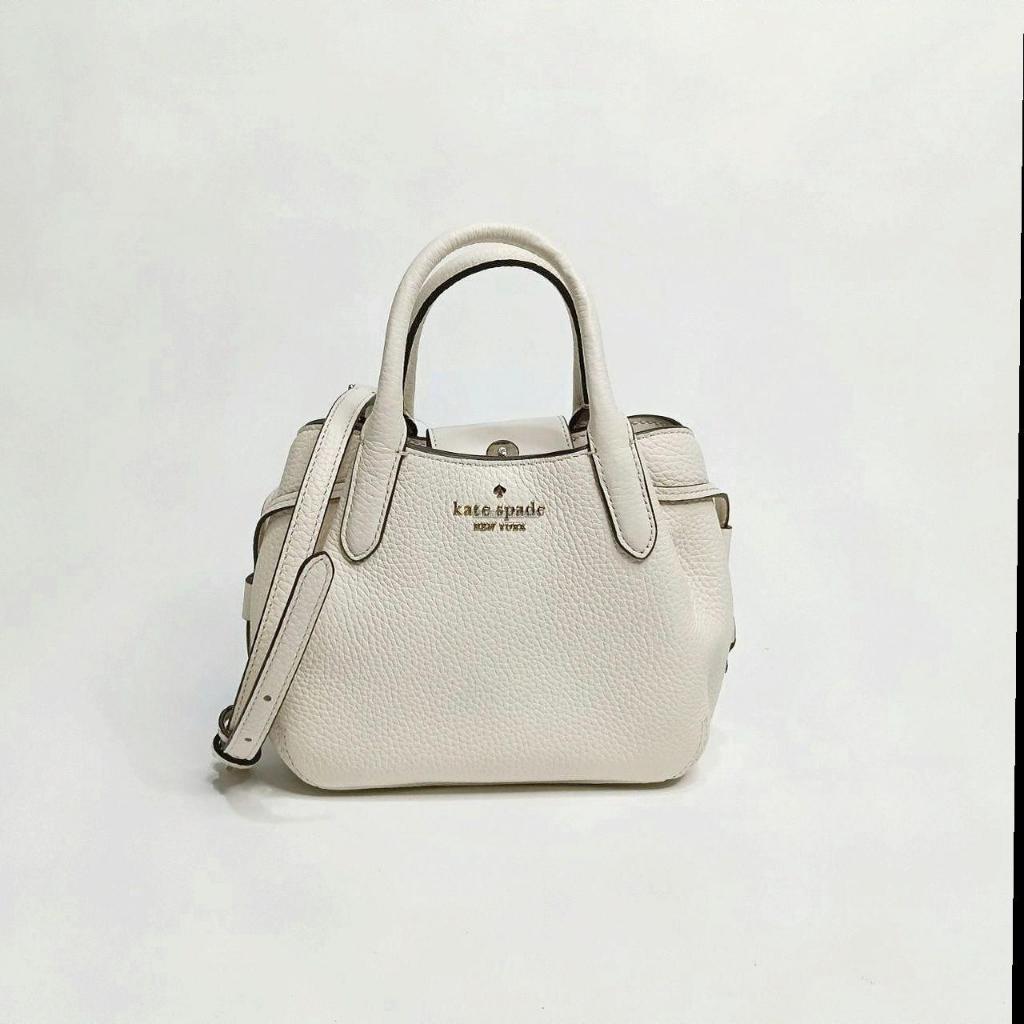 Ks Dumpling Mini Satchel Bag Leather Parchment