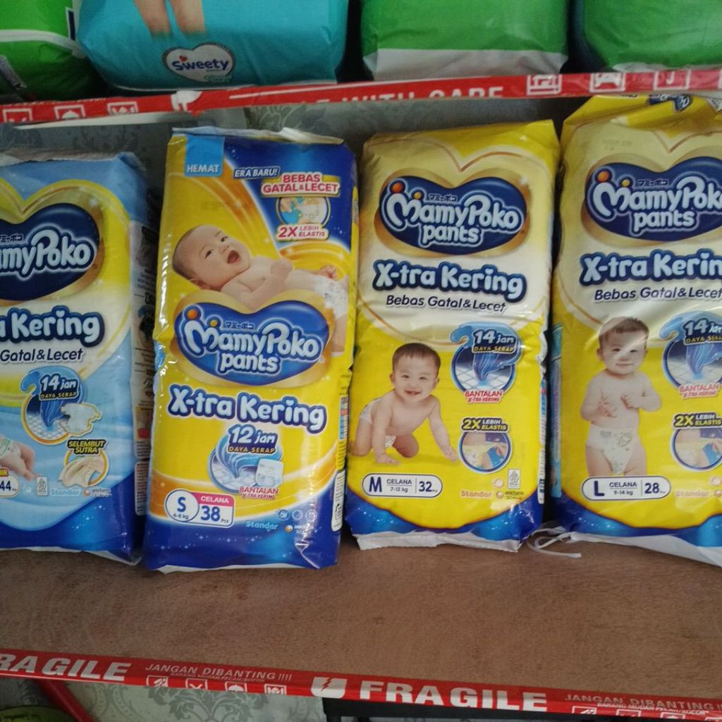 Mamypoko Pants Xtra kering Standart Nbs44 S38 L28 M32 mamypoko Renteng S1