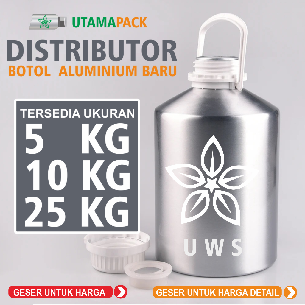 Botol Jerigen Alumunium / Aluminium jerrycan bibit parfum essential oil  Kaleng ukuran 5Kg 5 kilo  1