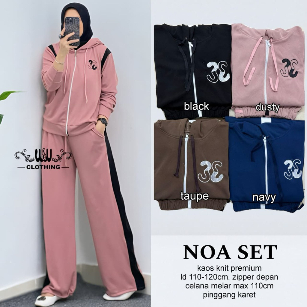 COD= NO CANCEL• Noa Set by W&W• Setelan Celana Knit Best Seller