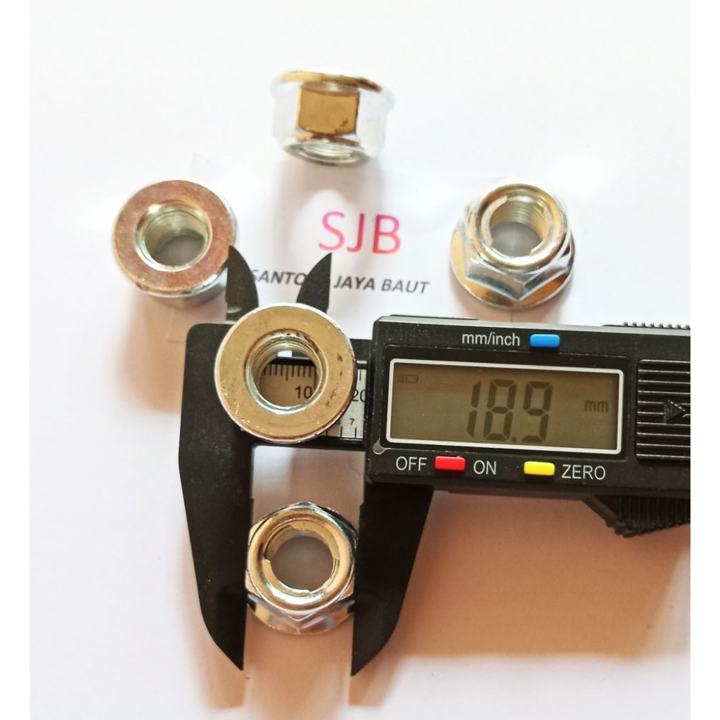 (5pcs)MUR LOCK M12 K.19 RODA DEPAN MATIC, DEPAN BELAKANG BEBEK MUR KUNCI MUR RODA MOTOR MUR AS RODA 