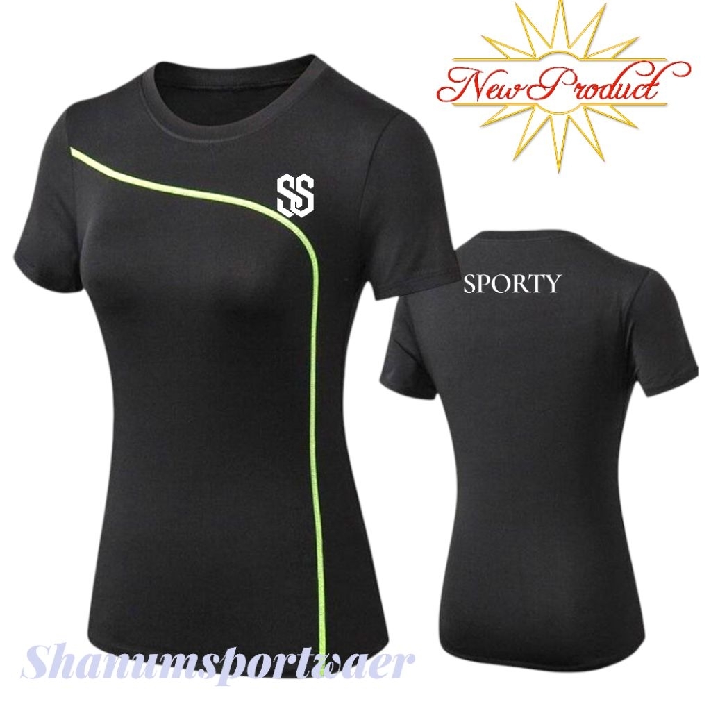 ATASAN MANSET WOMENS LENGAN PENDEK SXB SPORT BAJU OLAHRAGA WANITA