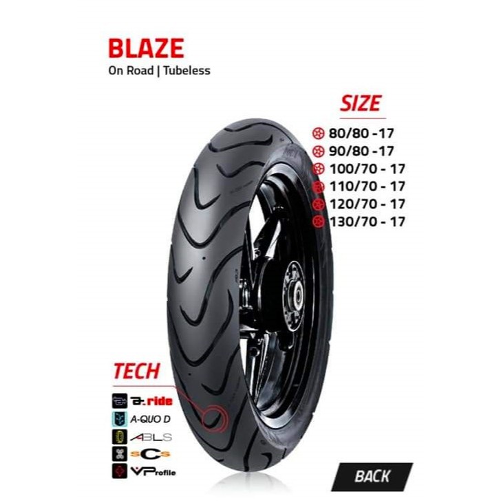 READY COD Ban FDR BLAZE 80/80 90/80 100/70 110/70 Ring 17 Tubeless Ban Motor Ring 17 Ban Motor Tubel