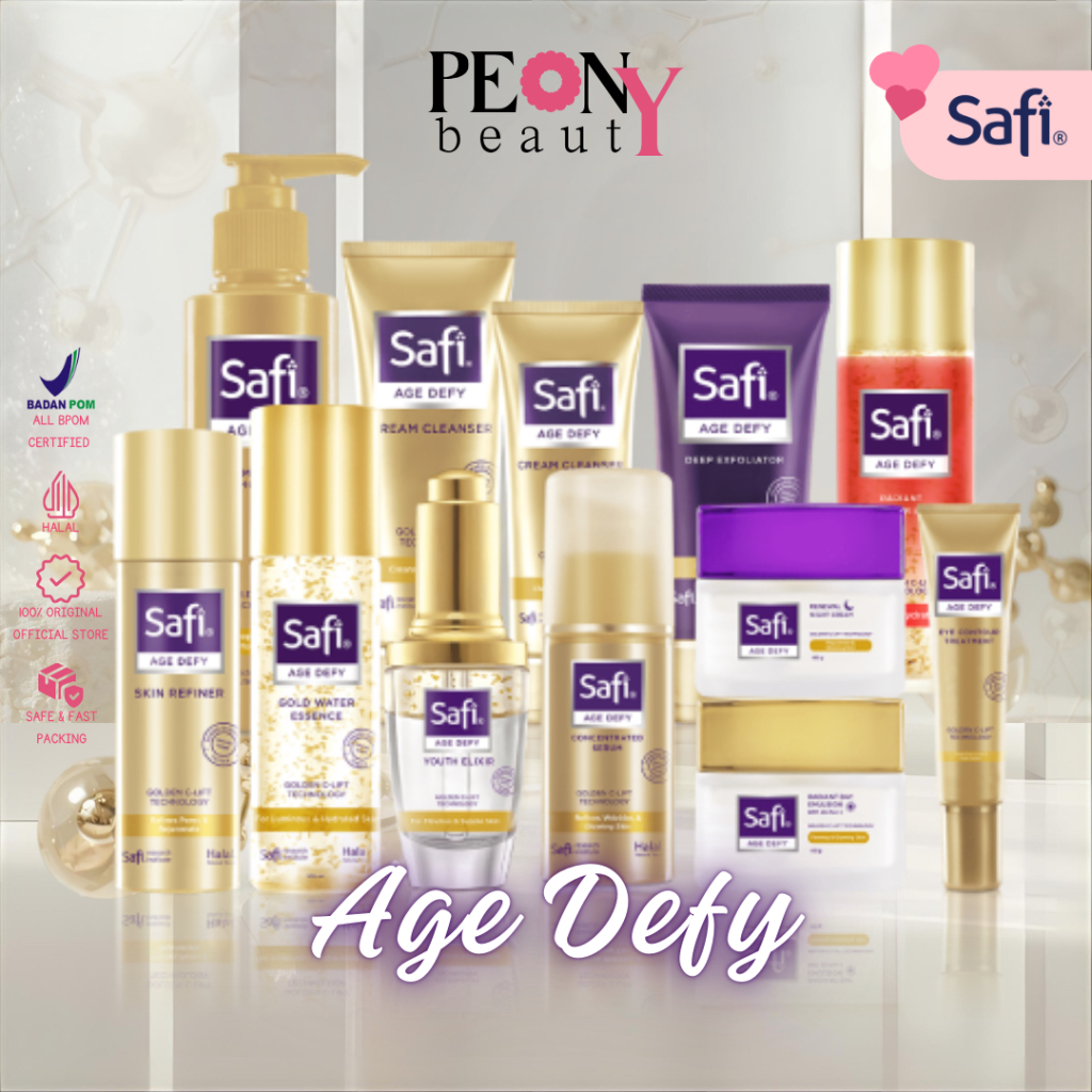 SAFI Age Defy Series|Gold Water Essence|Age Defy Serum| Age Defy Deep Exfoliator|Youth Elixir
