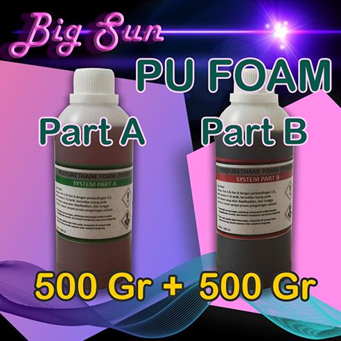 PU FOAM POLYURETHANE FOAM , PU A PU B (500 g PU A dan 500 g PU B)