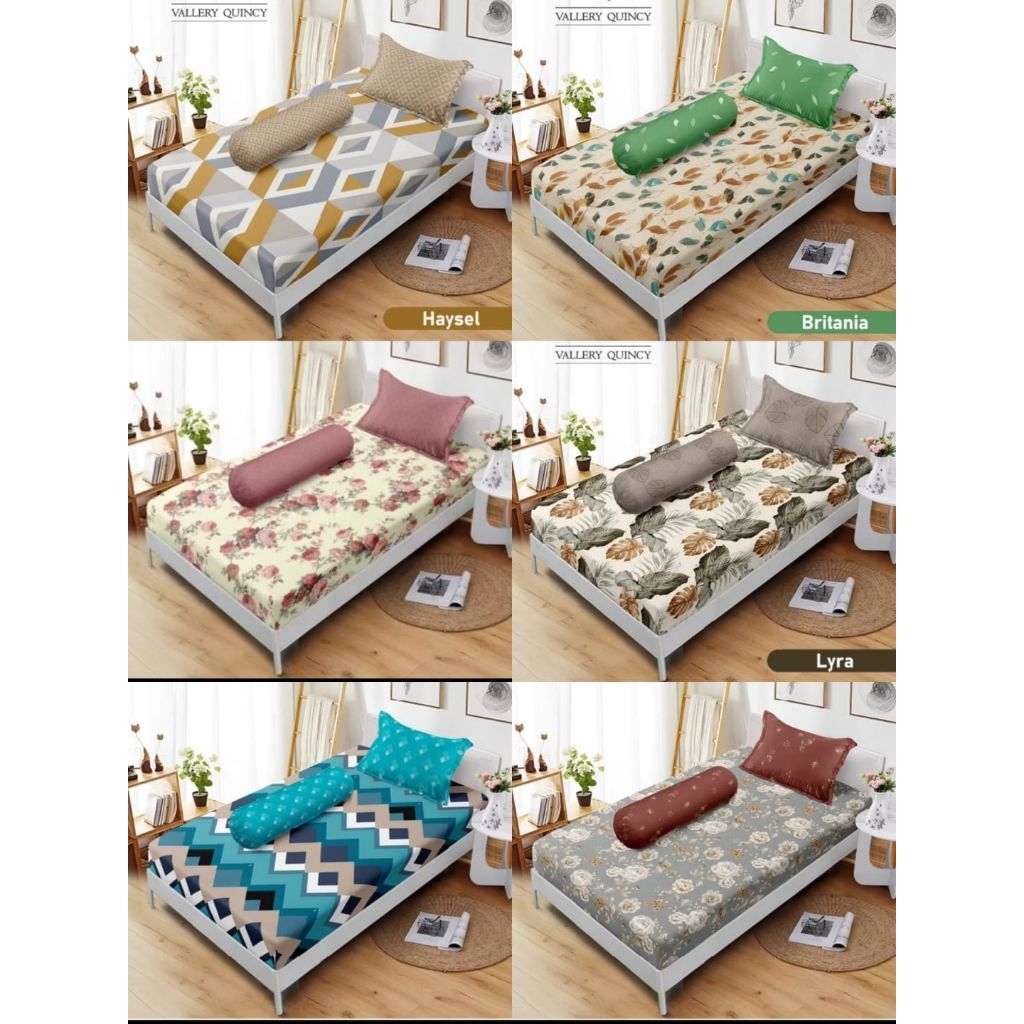 VALLERY QUINCY SPREI SINGEL 120X200 TINGGI 30 / SPREI VALLERY QUINCY 120