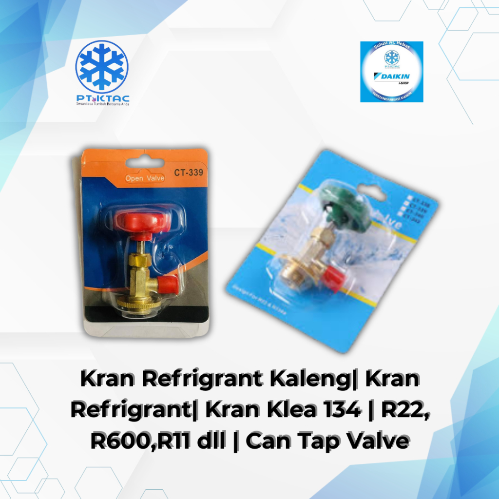 Kran Refrigrant Kaleng| Kran Refrigrant| Kran Klea 134 | R22, R600,R11 dll | Can Tap Valve