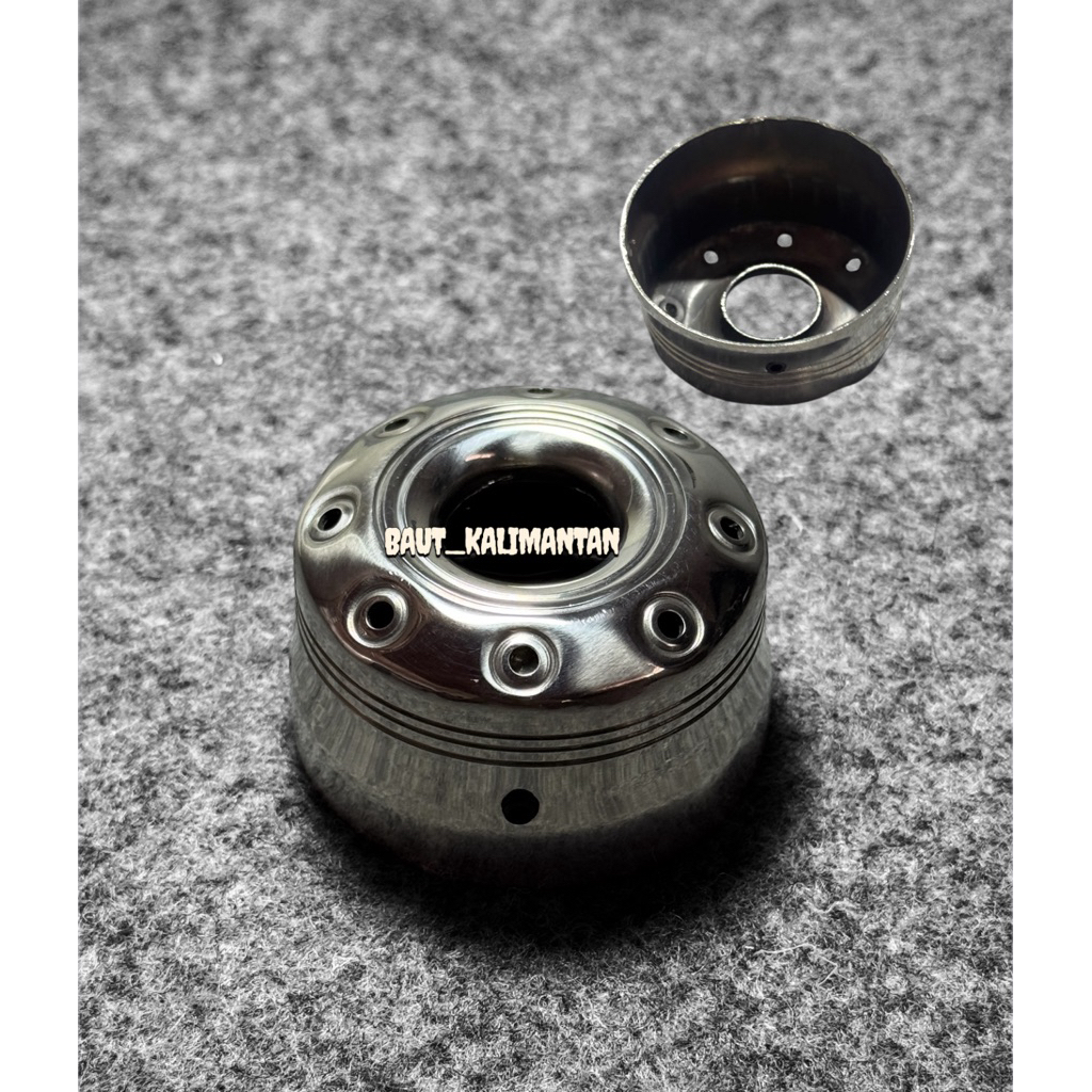 TUTUP UJUNG KNALPOT ORIGINAL STAINLIS  MONEL YAMAHA MIO SPORTY MIO SMILE MIO THAILAND ORIGINAL STAIN