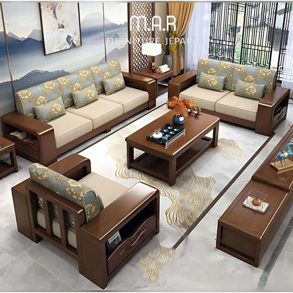 BERKUALITAS - KURSI TAMU KAYU JATI - KURSI SOFA TAMU - KURSI TAMU MEWAH - KURSI TAMU JATI - KURSI TA