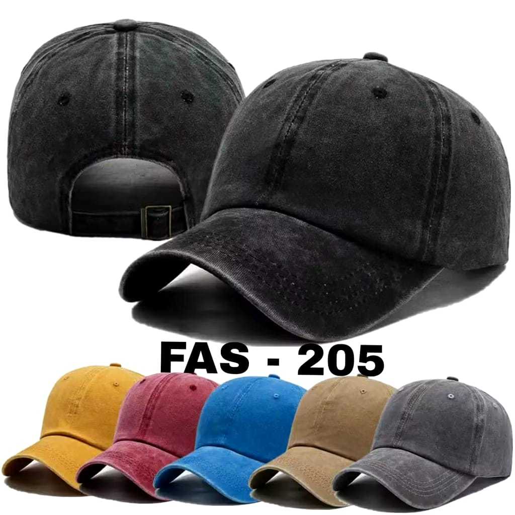PLAIN VINTAGE TOPI BASEBALL POLOS  TOPI VINTAGE FASHION TRENDLY UNISEX FAS-205