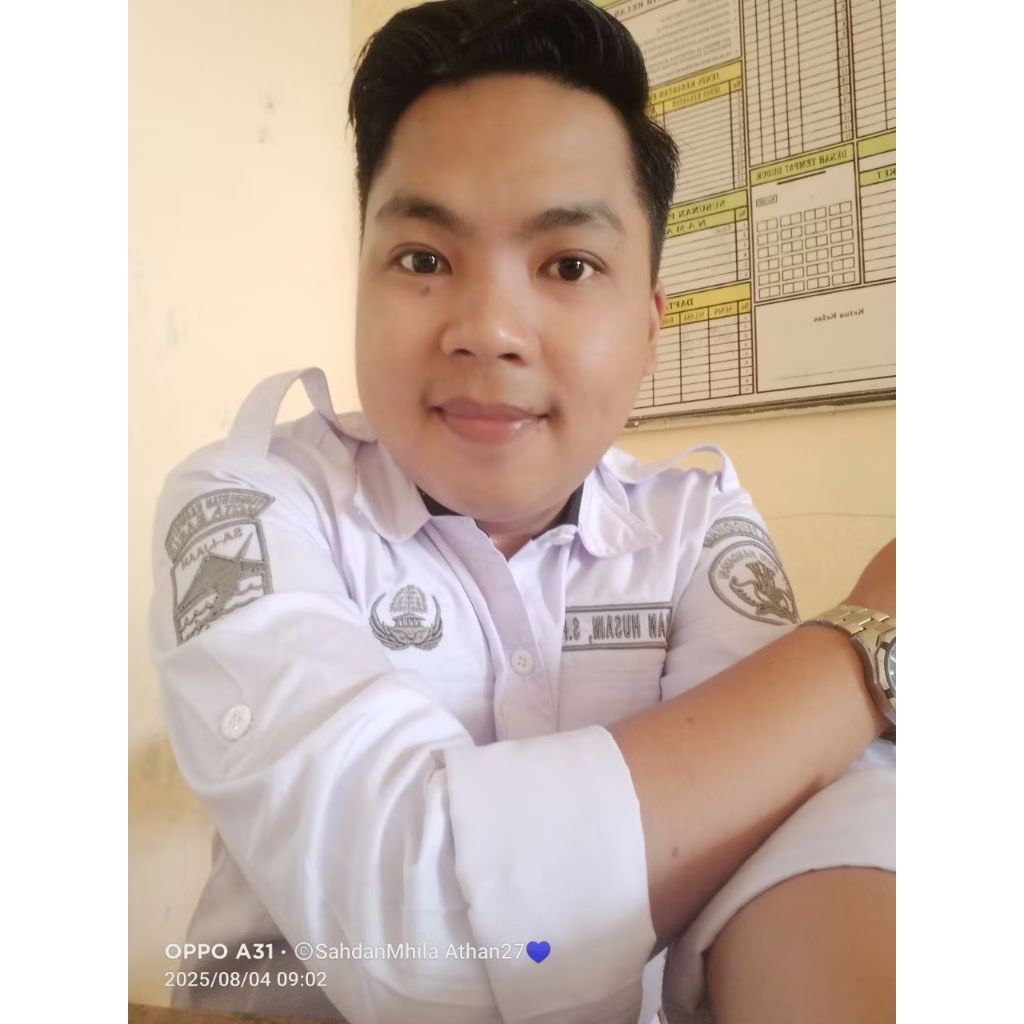 Baju pdh putih pria wanita LD 120  bordir timbul 4  titik