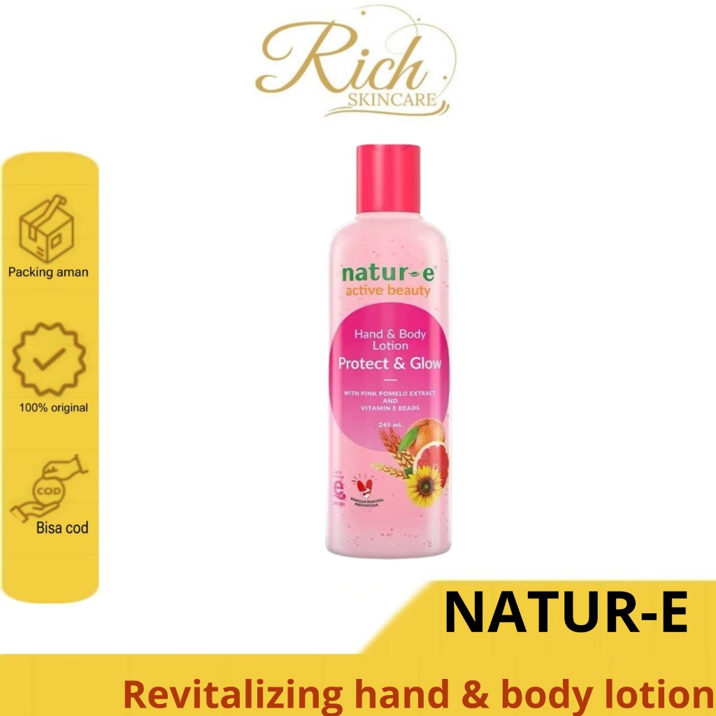 NATUR-E 300 IU Revitalizing Hand Body / Handbody Lotion 100 ml & 245 ml BPOM ORI