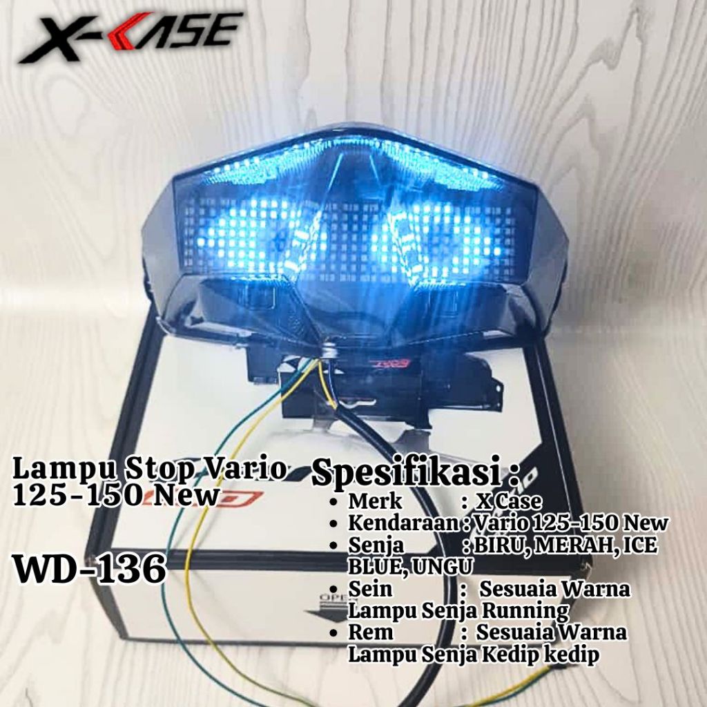 Lampu Stop Vario 125 Led New Coloseum Running Magnet 14 Mode Stoplamp Vario New 125 Colo Run X Case