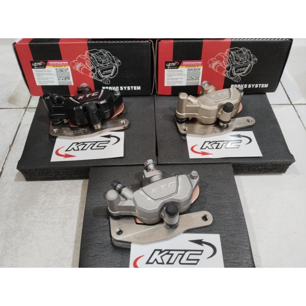 KALIPER PALA BABI KTC CALIPER 2 PISTONS HYLOZ KTC RACING ORIGINAL 100% VARIO BEAT SCOOPY GENIO BUAT 