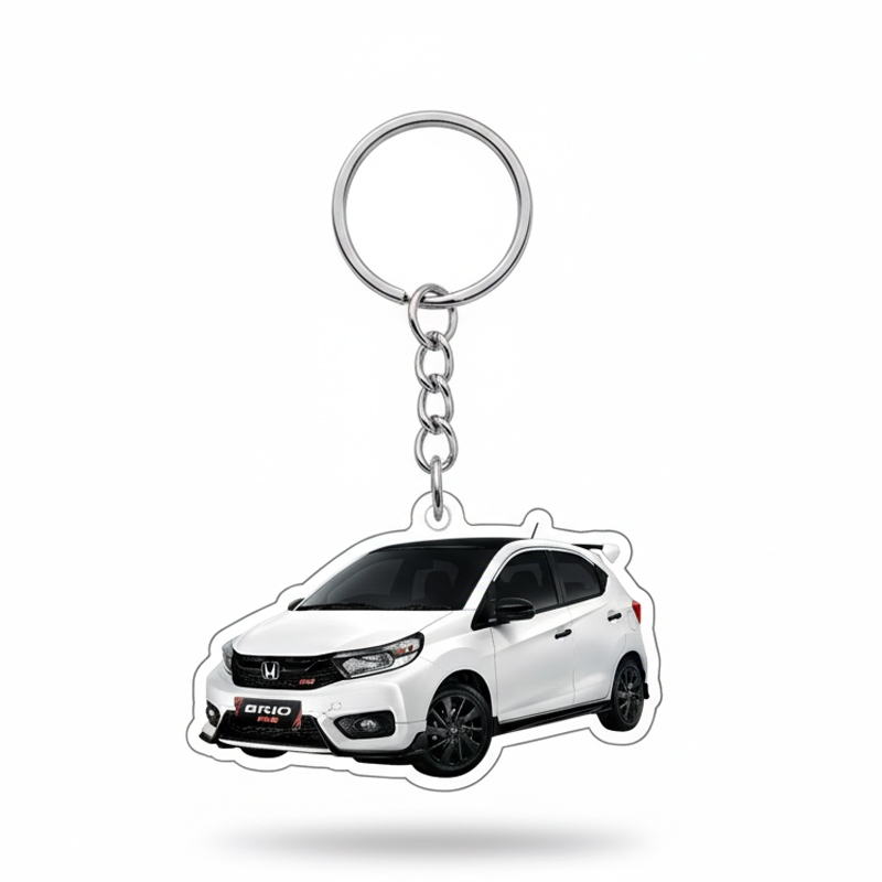 Gantungan kunci HONDA BRIO Eksklusif Merchandise Aksesoris Mobil Akrilik