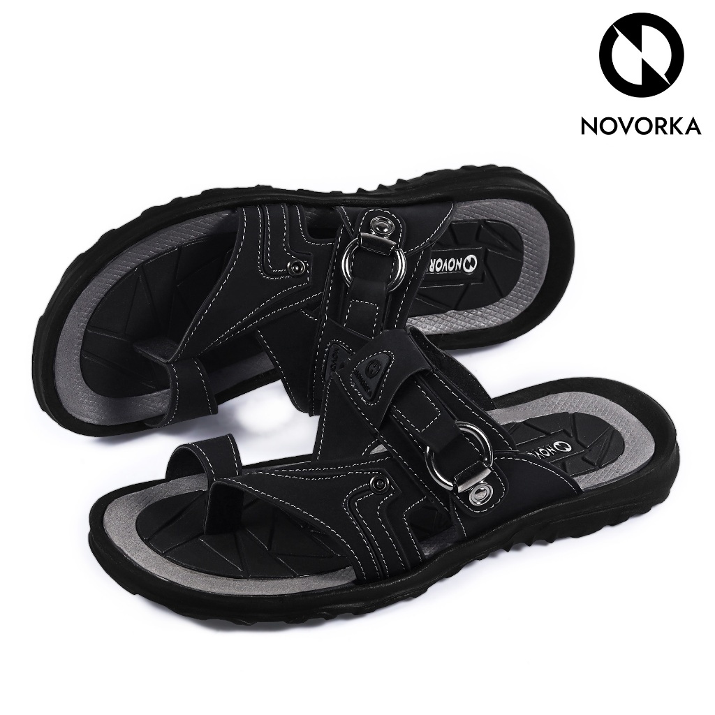 Sandal Pria Sendal Kulit Remaja Slop Lebaran 2026 Murah Hadiah Kado Pacar Viral Sndl Lakilaki Slipon