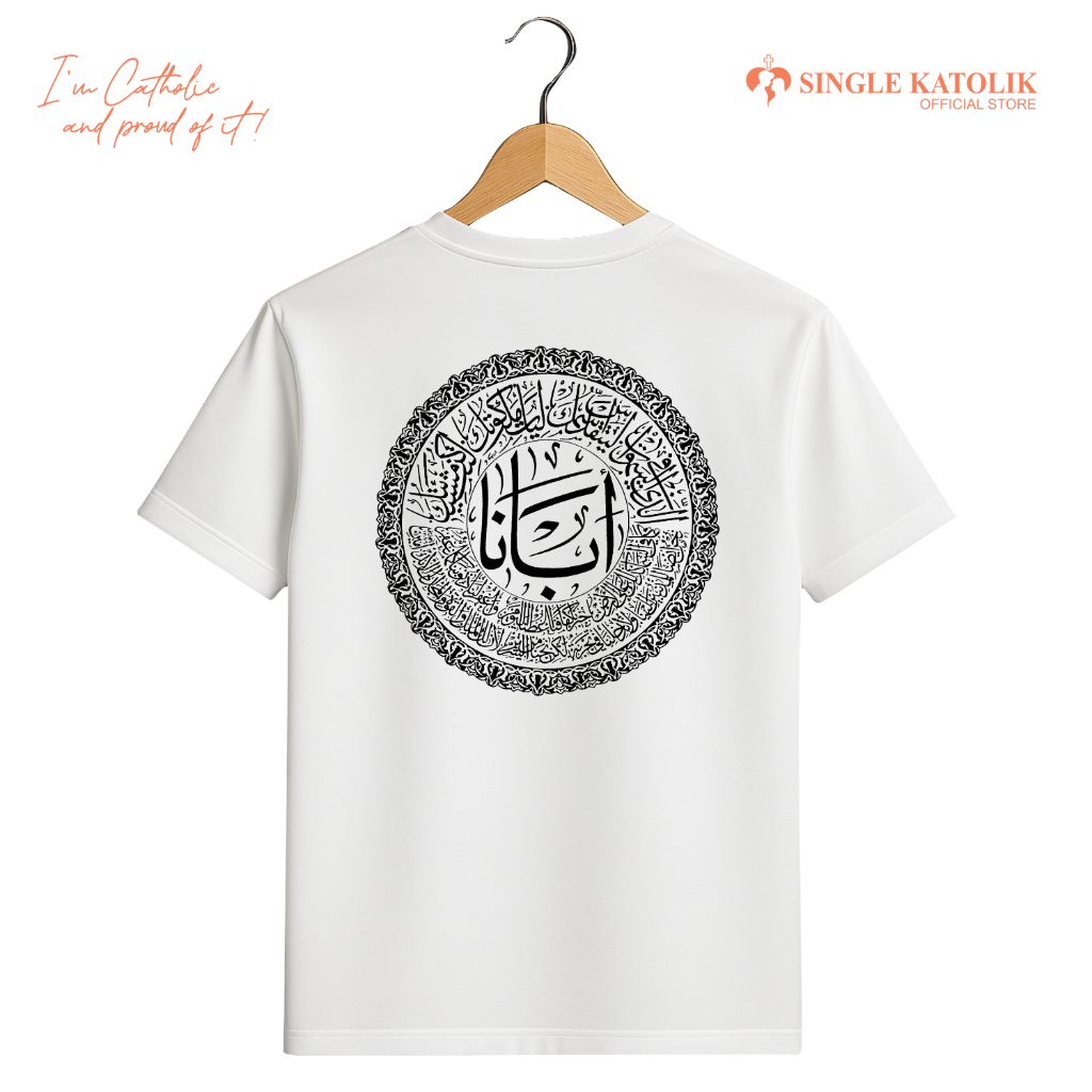 DOA BAPA KAMI (TULISAN ARAB) Versi 1 - Kaos Rohani - Katun Premium 100% - Sangat Nyaman - Single Kat