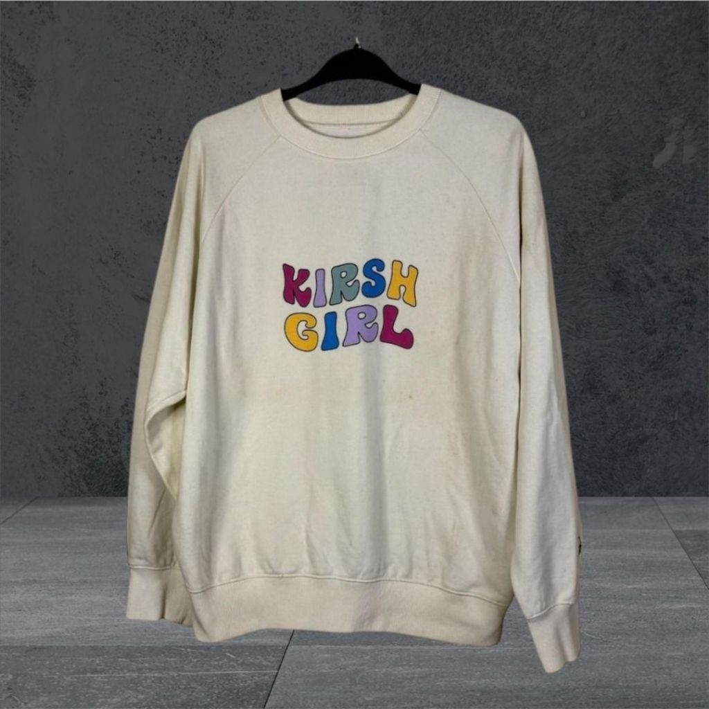 KIRSH crewneck cherry big script Streetwear Korea | sweeater boxy oversize