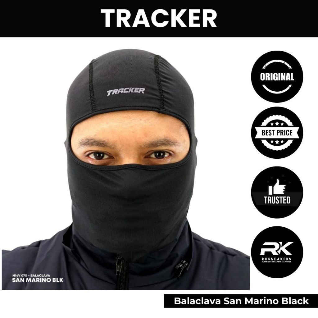Balaclava Tracker San Marino Black 100% Authentic