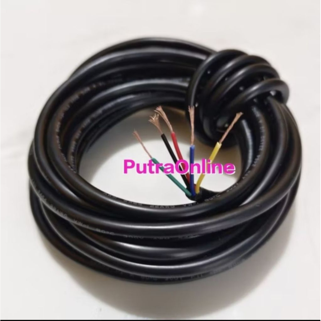 Kabel 5 Jalur Kabel Awg24 isi 5 Jual Per/ 10meter Serabut Tembaga Murni