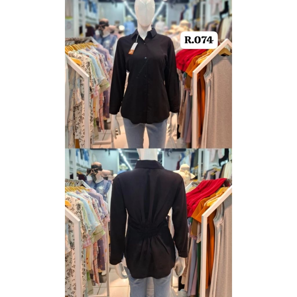 KEMEJA WISPIE/kemeja KATUN RAYON polos wanita / ATASAN kemeja polos wanita/ Kemeja Polos kerja / Kem