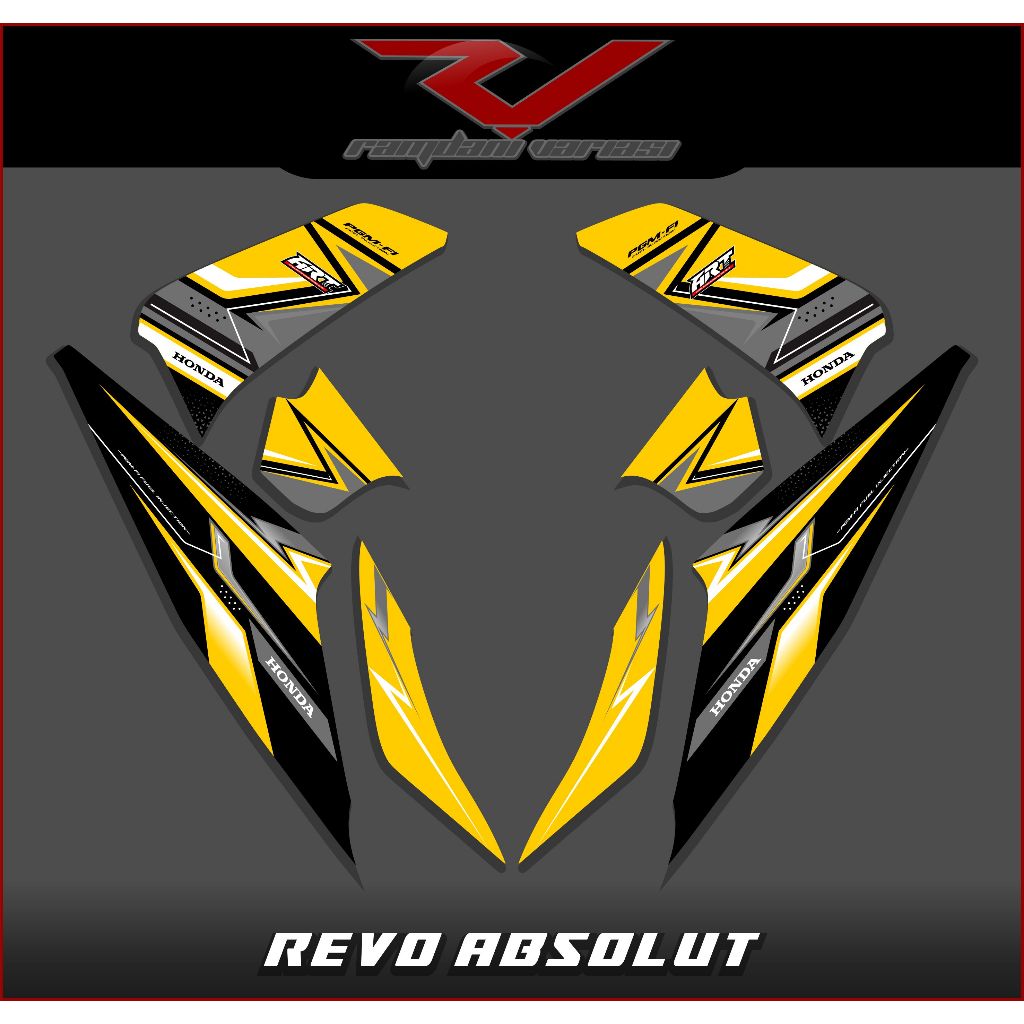 STRIPING REVO ABSOLUTE/STIKER VARIASI REVO ABS GRAFIS KEREN/STRIPING MOTOR REVO 2010-2013