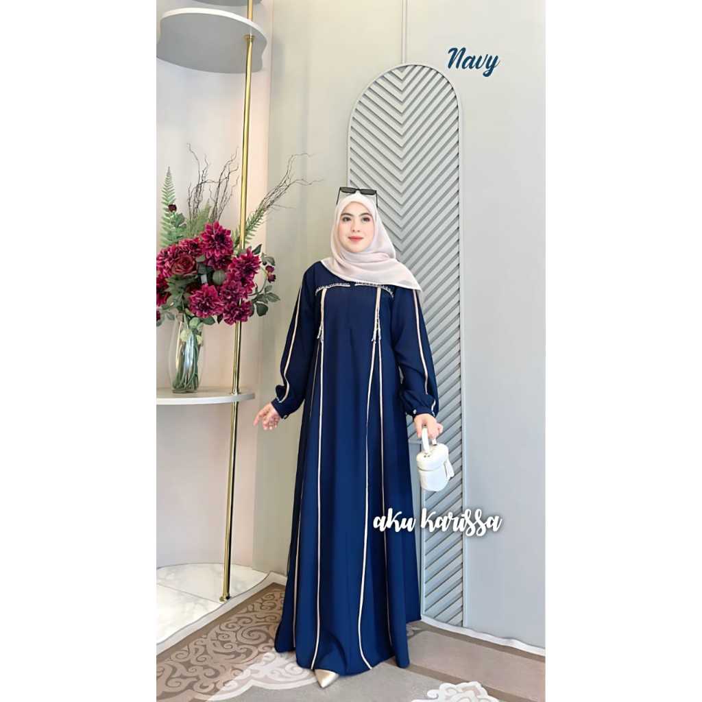 DRESS AINAYA SYANTIKA FEBRINA AKU KARISSA GAMIS LIS PAYET MEWAH